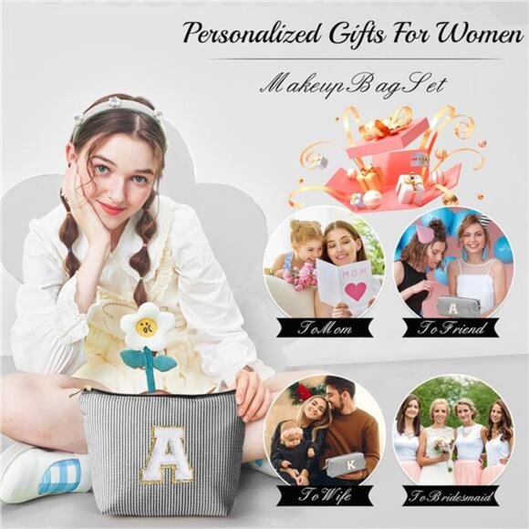 Makeup Bag for Girls Teen Black - Picture 3 of 6